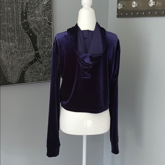 Forever 21 Velour Pullover Hoodie - Picture 2 of 6